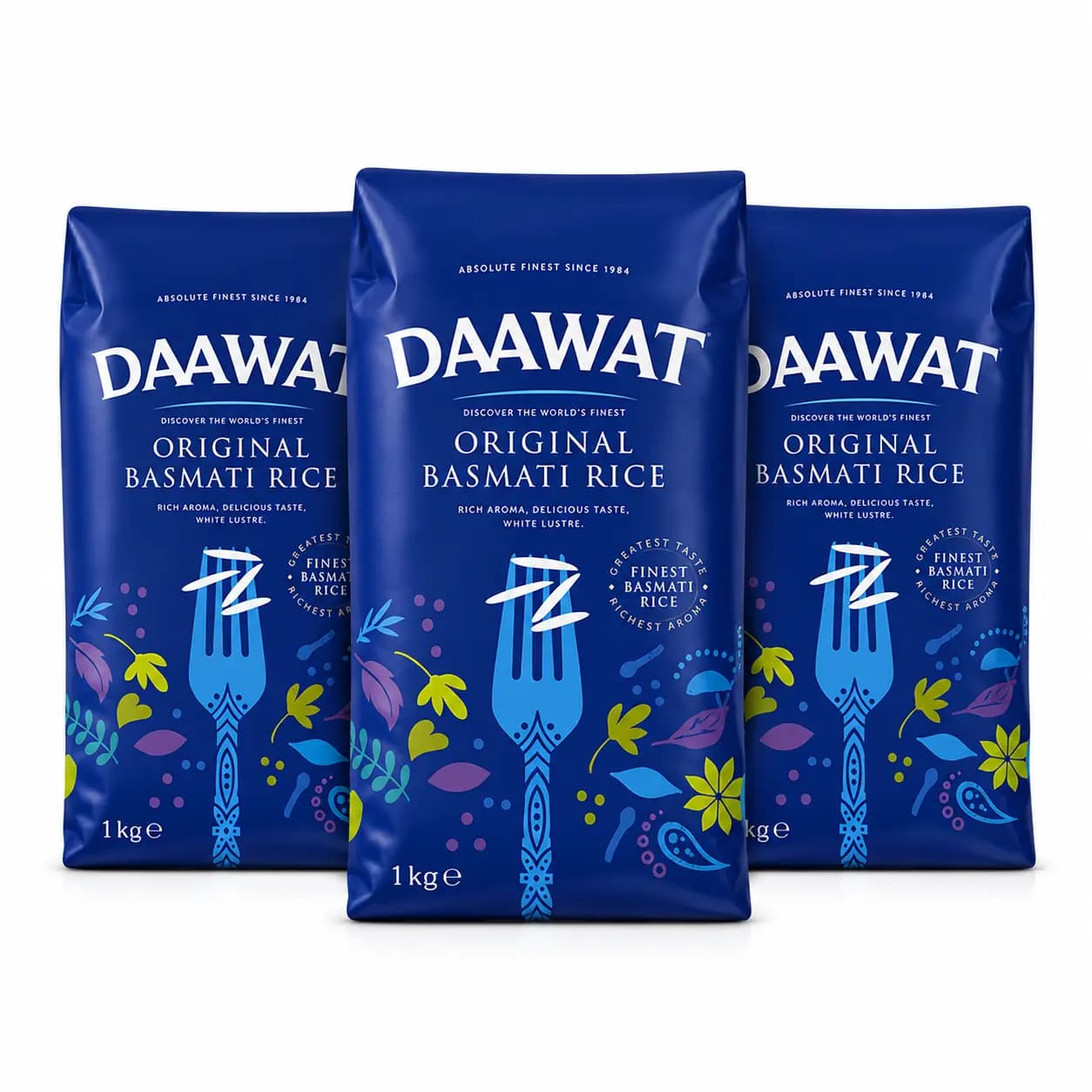 Daawat Basmati Original 1kg — Pack of 3